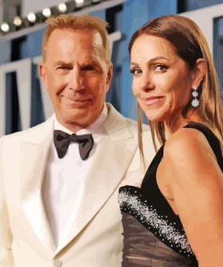 Kevin Costner With Christine Baumgartner Diamond Painting