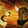 Lion And Bull Art Diamond Painting