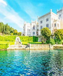 Miramare Castle In Grignano Italy Diamond Painting