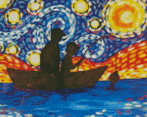 Night Fishing Diamond Painting