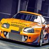 Orange Toyota Supra Mk4 Sport Car Diamond Painting