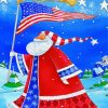 Patriotic Santa Christmas Diamond Painting