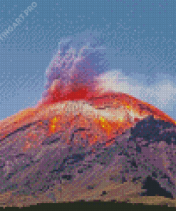 Popocatepetl Active Stratovolcano Diamond Painting