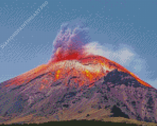 Popocatepetl Active Stratovolcano Diamond Painting