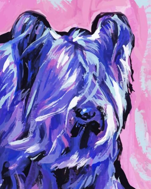 Skye Terrier Abstract Art Diamond Painting