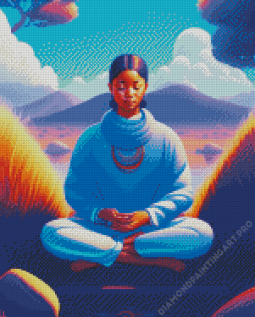 Spiritual Lady Meditation Diamond Painting