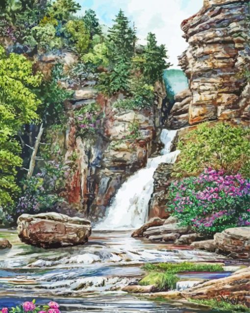 Spring In Linville Falls Diamond Painting