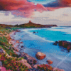 Sunset Over Sardinia Island Diamond Painting