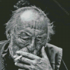 The Legend Jim Harrison In Black And White Diamond Painting