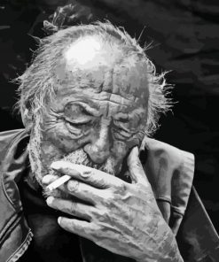 The Legend Jim Harrison In Black And White Diamond Painting