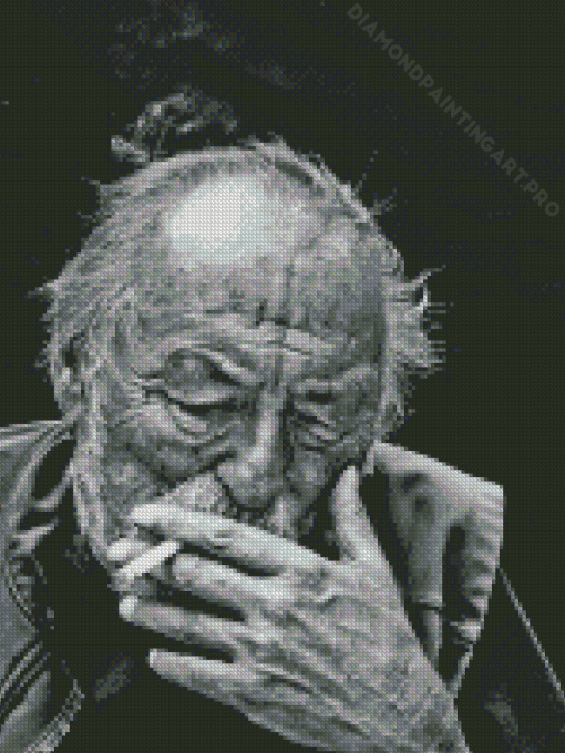 The Legend Jim Harrison In Black And White Diamond Painting