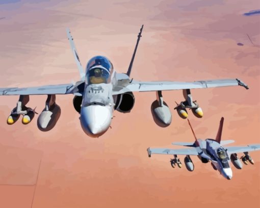 The McDonell Douglas Fa 18 Hornet Multirole Combat Aircraft Diamond Painting