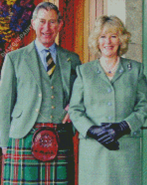 UK King Charles And Camilla Diamond Painting