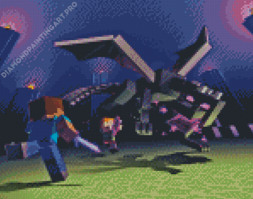 Video Game Minecraft Dragon Diamond Painting