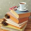 Vintage Books With Tea Cup Diamond Painting