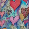 Whimsical Hearts Diamond Painting