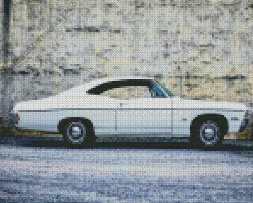 White 68 Chevy Impala Diamond Painting