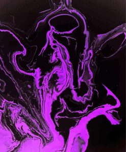 Abstract Colors Purple And Black Diamond Painting