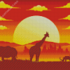 Aesthetic Sunset Safari Diamond Painting