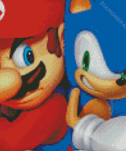 Aesthetic Mario Sonic Diamond Painting