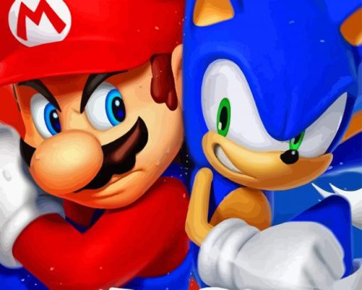 Aesthetic Mario Sonic Diamond Painting