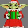 Baby Yoda Santa With Gift Diamond Painting