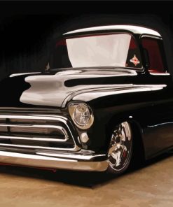 Black Camionnette Chevrolet Diamond Painting