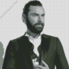 Black And White Aidan Turner Diamond Painting