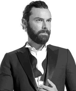 Black And White Aidan Turner Diamond Painting