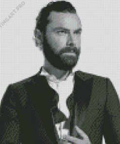 Black And White Aidan Turner Diamond Painting