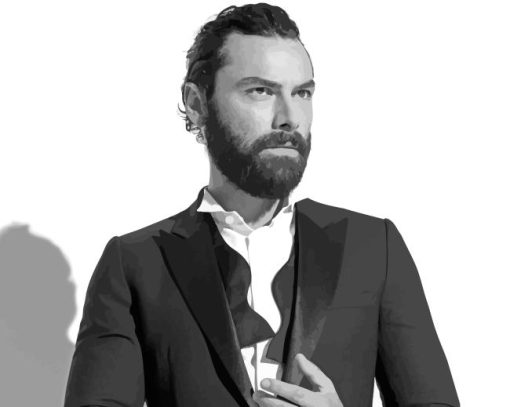 Black And White Aidan Turner Diamond Painting