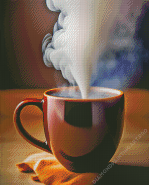 Coffee Cup Smoke Diamond Painting