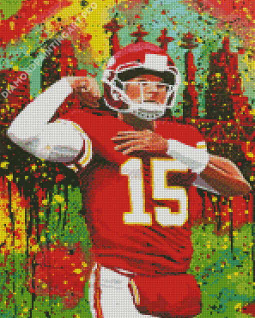 Colorful Patrick Mahomes Diamond Painting