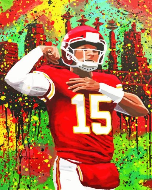 Colorful Patrick Mahomes Diamond Painting