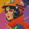 Firefighter Lady Diamond Painting