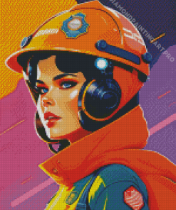 Firefighter Lady Diamond Painting