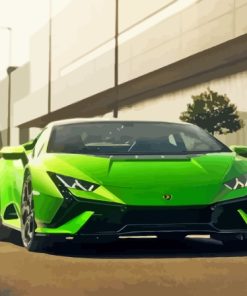 Green Lamborghini Huracan Evo Gt Diamond Painting