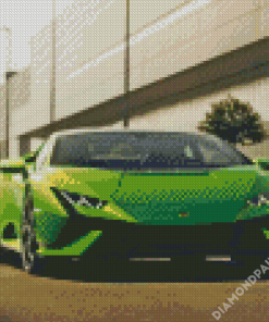 Green Lamborghini Huracan Evo Gt Diamond Painting