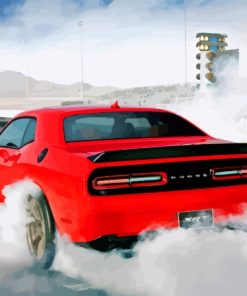 Hellcat Srt With Smoke Diamond Painting