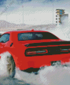 Hellcat Srt With Smoke Diamond Painting