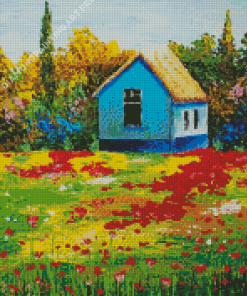 House Near Fields Diamond Painting