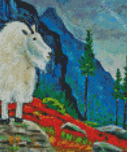 Mountain Goat Art Diamond Painting