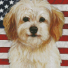 Patriotic Cavachon Diamond Painting