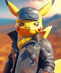 Pikachu Wearing A jacket Diamond Painting