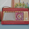 Pink Vintage Radio Diamond Painting