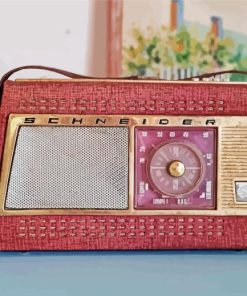 Pink Vintage Radio Diamond Painting