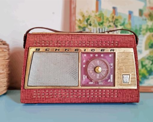 Pink Vintage Radio Diamond Painting