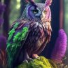 Purple Owl Diamond Painting