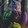 Purple Owl Diamond Painting