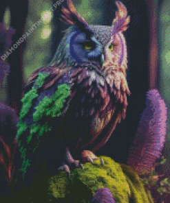 Purple Owl Diamond Painting